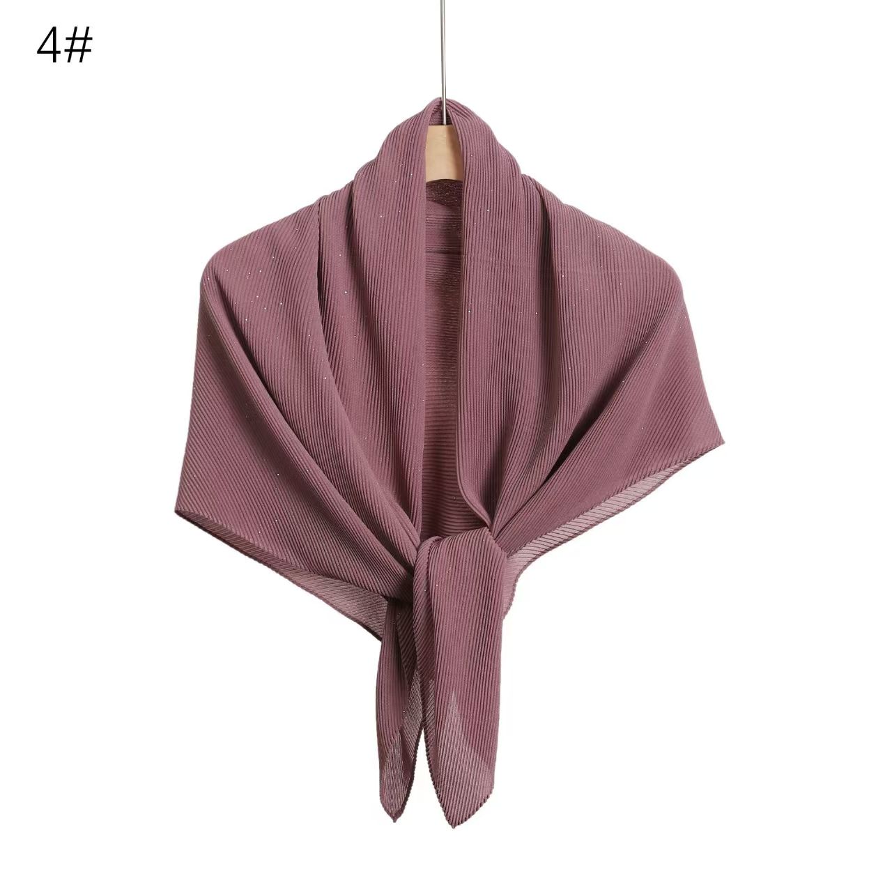 T768 pure color silver sprinkled wrinkled chiffon square scarf monochrome gold sprinkled pleated gauze scarf headscarf versatile scarf