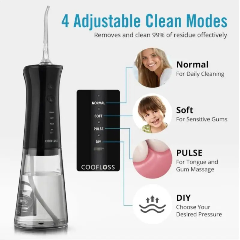Sejoy Oral Irrigator Dental Water Pick Magnetic Charging Water Flosser High Pressure Dental Irrigator 250520