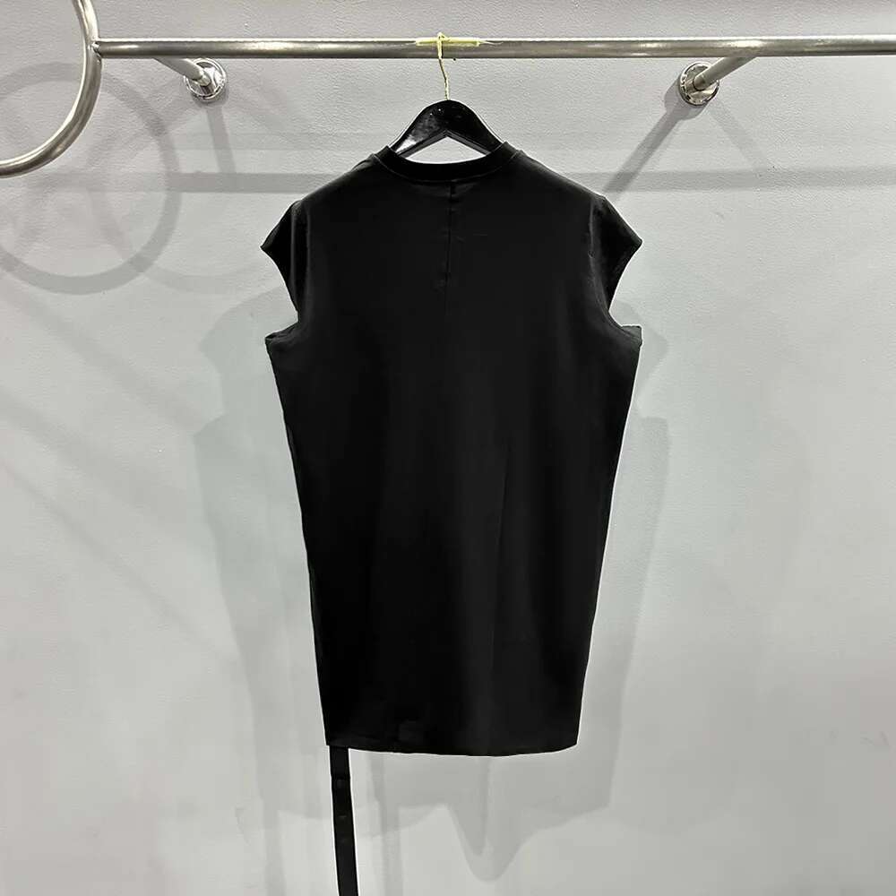 High Street Cotton Dark RO T-Shrits Tops Men's Letter Printed Fringed Short Sleeved Loose Oversized OS Version Tee Tshirt