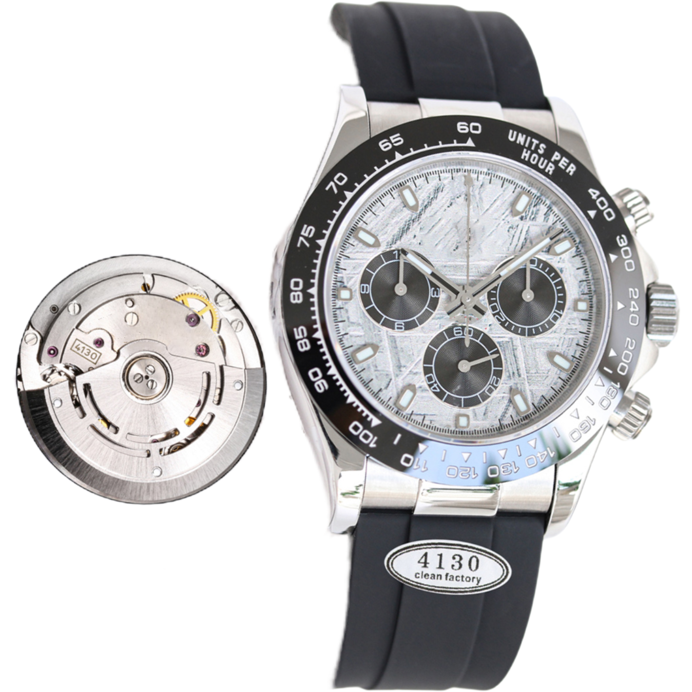 Super Clone Watches Designer 4130 Automatic Mechanical Movement Sapphire Crystal Men's 40mm Brand Watch moissanite watch 9b