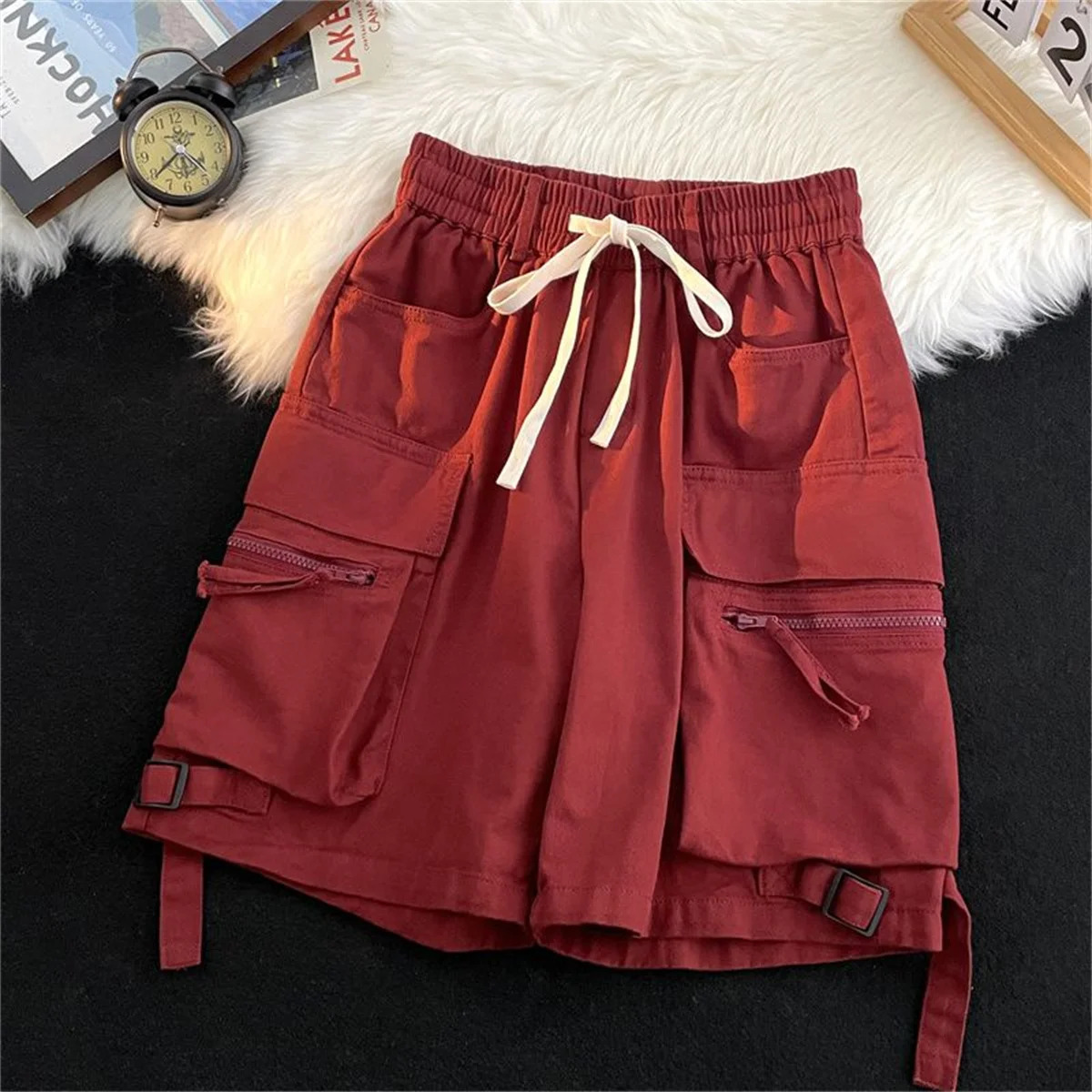 Summer Gym Quick-drying Shorts Casual Fitness Streetwear Mens Jogging Short Pants Men Multi-pocket Sport Casual Hip Cargo Short 250519