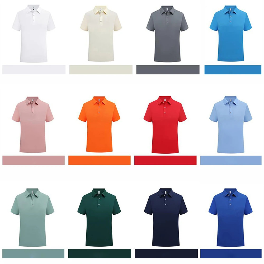 Sublimation Blank Polo Shirts Men Summer Short Sleeve Collar T Shirt Wholesale Casual Polo Tshirt For Men Camisas Para Hombres 250517