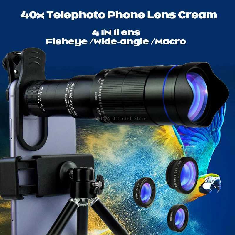 HD 40X Zoom Telescope Telephoto Lens Monocular Phone Camera Lens Mini Metal Telescope Mobile Telephoto Lens For Camping Tourism R250521 WTG5