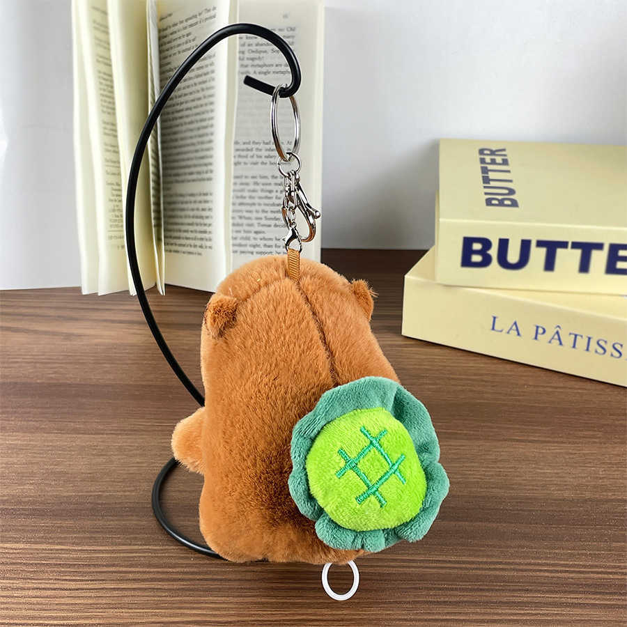 Pull and Transport Turtle Capybara Keychain Rotating Turtle Shell Capibala Plush Toy Gift 250521