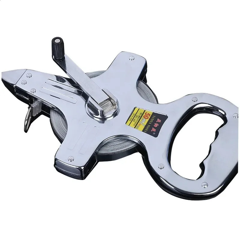 30m/50m/100m Stainless Steel Tape Measure Portable Retractable Metric Tape Ruler Construction Measuring Tool For Engineering 250516
