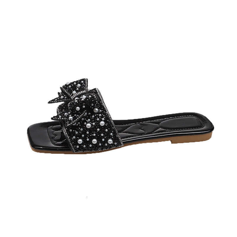 High quality one-piece slippers, female designer sandals, summer 2025 new butterfly knot sandals, light luxury outdoor beach slippers