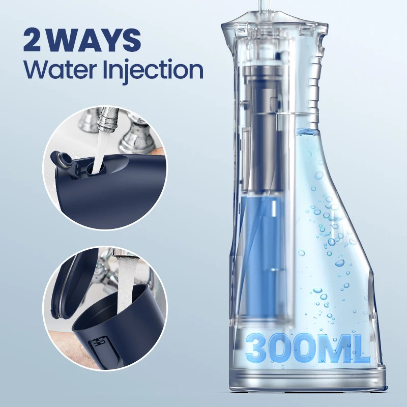 Sejoy Cordless Water Flosser Oral Irrigator Portable Dental Tips for Teeth Cleaning Denture Brushes Home And Travel IPX7 250519