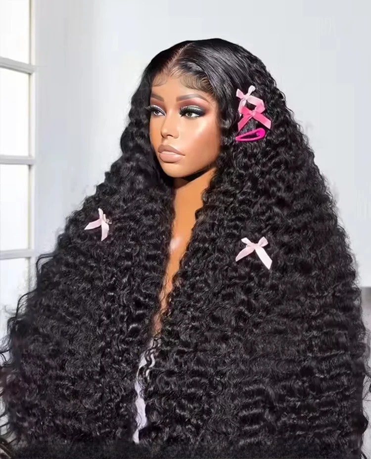 Loose Wave 300 Density 13x6 Lace Front Human Hair Wigs 36 Inch Brazilian Water Deep Wave Wigs For Women 13x4 HD synthetic Lace Curly Wigs