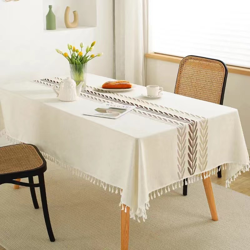 A714 Nordic coffee table tablecloth fabric rectangular home high-end light luxury simple tablecloth home cloth tablecloth