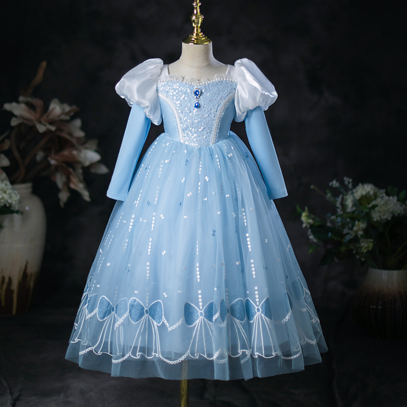 DISNEY infant designer dress Elsa princess dress baby girl designer clothes princess dress for Children's Day girl's skirt is comfortable an