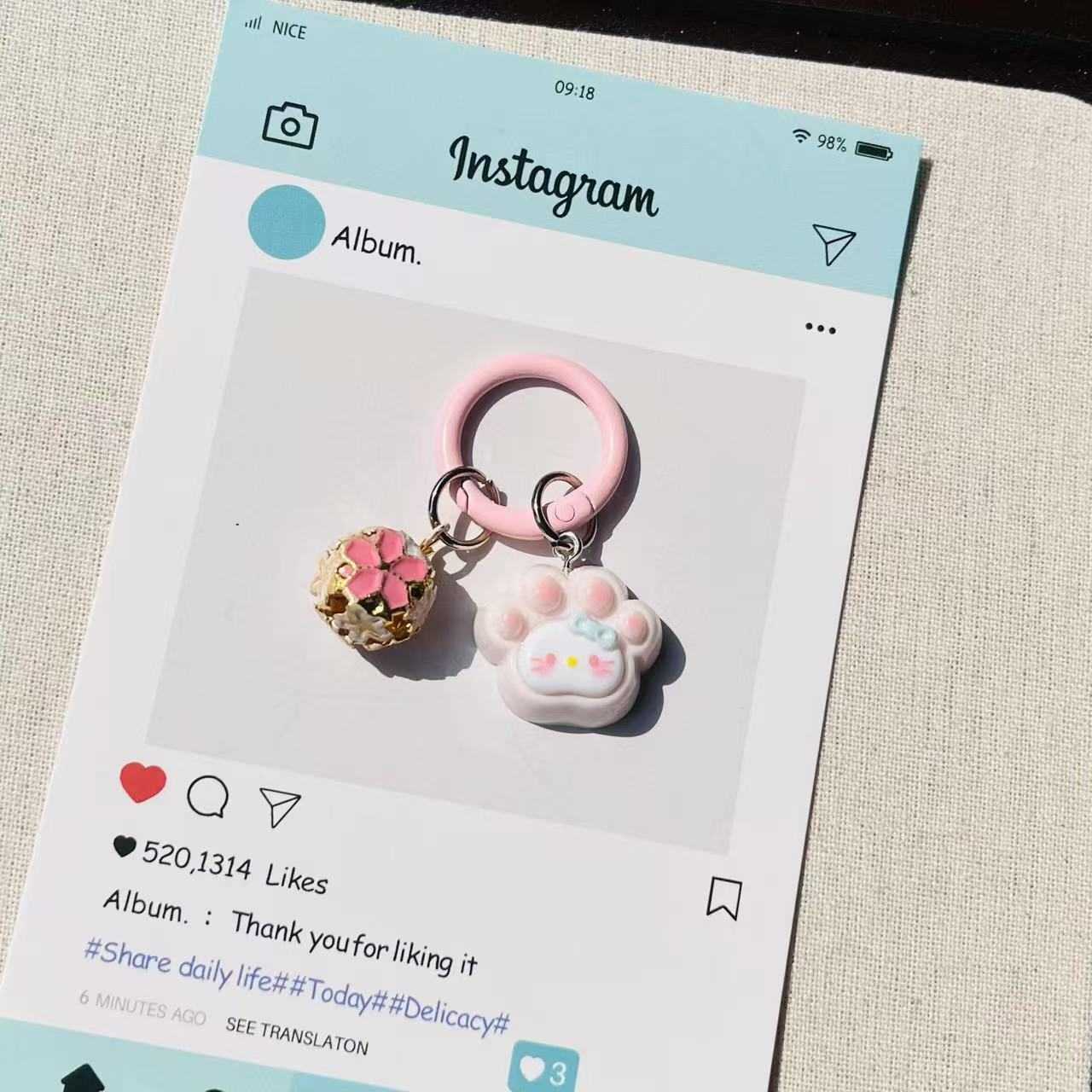 Cute Meow Claw Cute Cartoon Keychain Fun Bag Pendant Couple Girlfriend Accessories