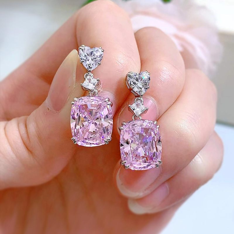 Chic Pendant Style Jewelry Piece: Dazzle at Parties Wearing These Flawless Synthetic Gemstone Earring Drops