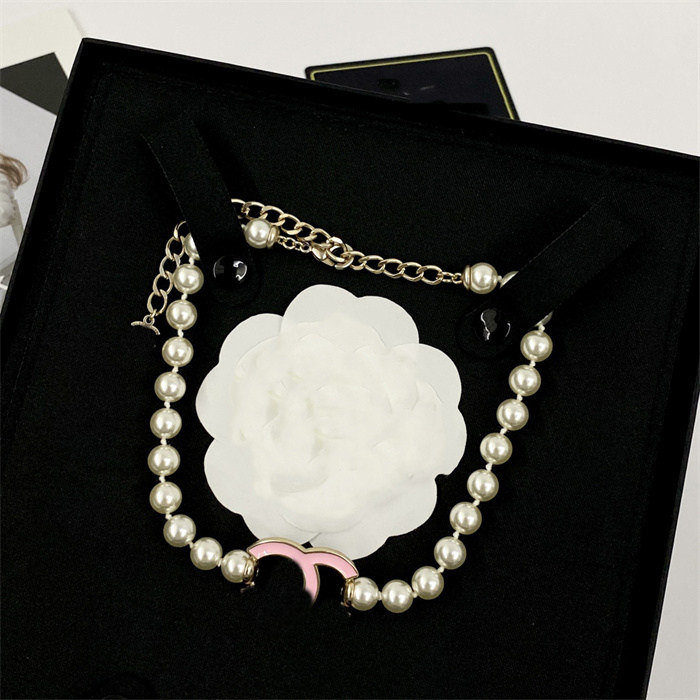 Designer Woman Pendant Necklaces C Pearl Sweater chain Gold Crystal Diamond Chokers Necklace Luxury Jewelry Women Men C Classics C Ccity fgfg34gh