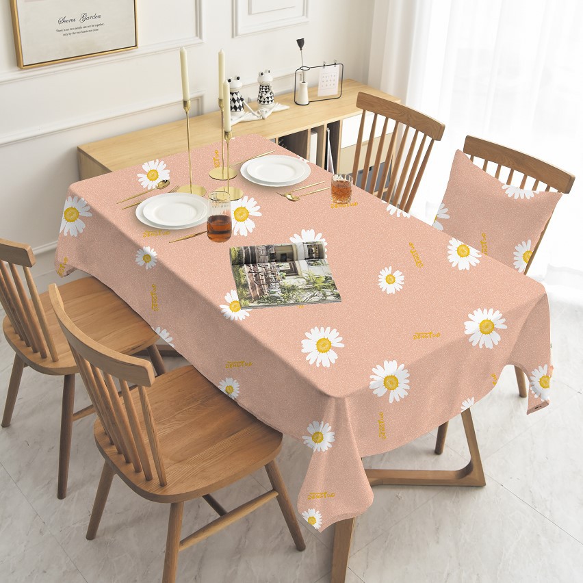A712 tablecloth Nordic ins style oil-proof and waterproof tablecloth washable rectangular small fresh coffee table round table tablecloth