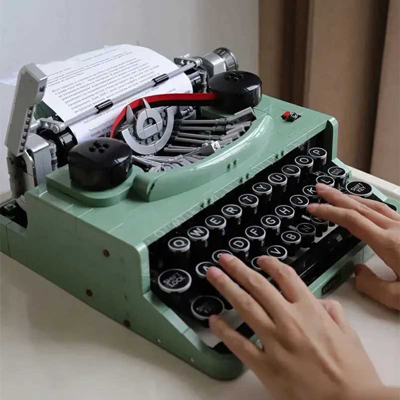 Handcrafted Realistic Typing Machine Playset: An Engaging Learning Tool Plus Decorative Piece