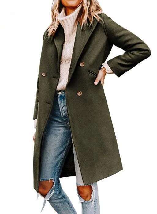 coats designer women 2025 new womens winter wool coat casual notch lapel singlebreasted fashion office lady trench peacoat jackets designer