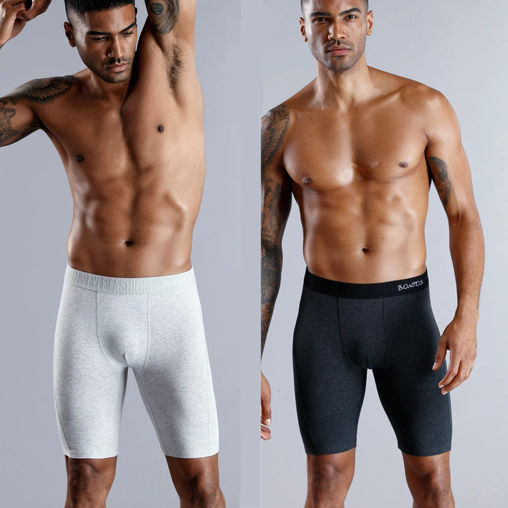 4pcs Long Leg Underpants Cotton long Boxers For Man Underwear Sexy Men Panties Mens Boxer Shorts Male Trunks Gift 250519
