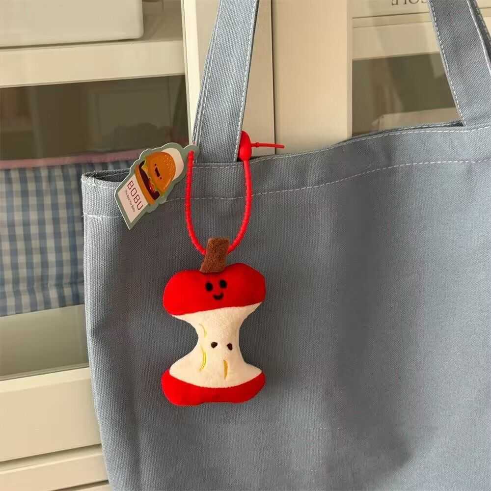 Ins Cute Creative Apple Core Doll Pendant Plush Toy Bag Keychain Hanging Accessories Doll Gift