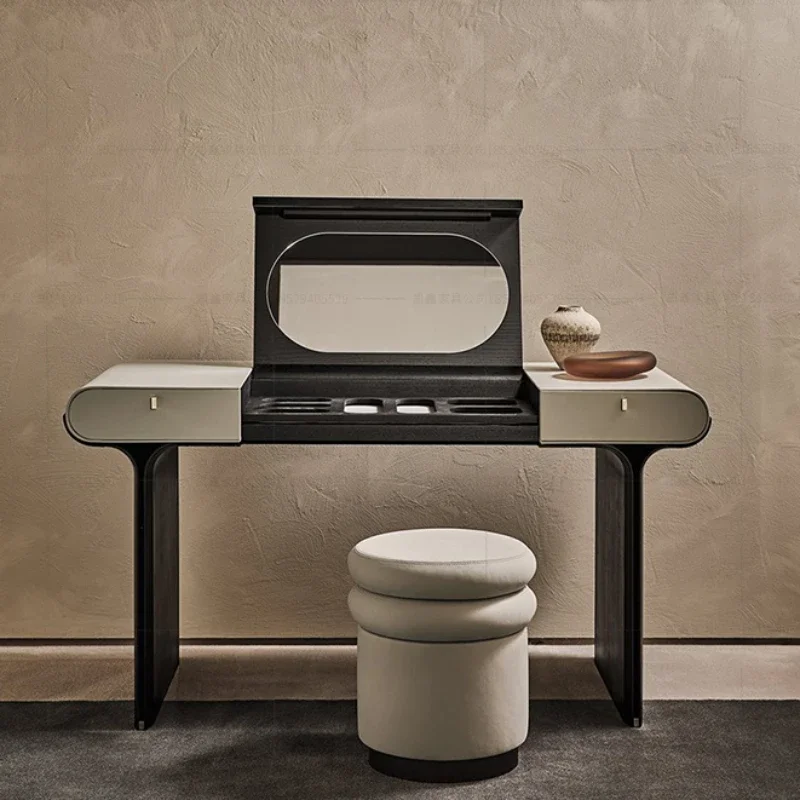 Black Drawers Dressing Table Jewelry Storage High End Dressing Table Mirror Stool Tocador De Maquillaje Nordic Home Furniture