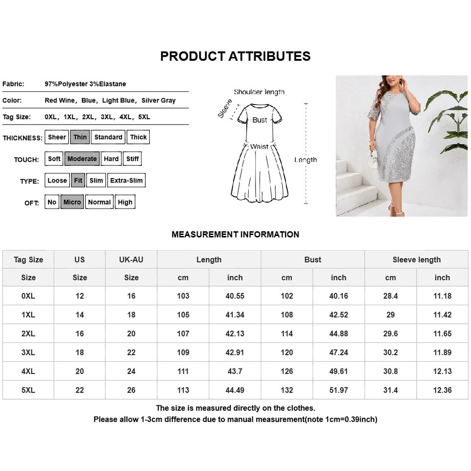 Plus Size Womens Elegant Lace Spliced Short Sleeve Bodycon Midi Dress Ladies Evening Party Cocktail Ball Gown Size 0XL-4XL 250520