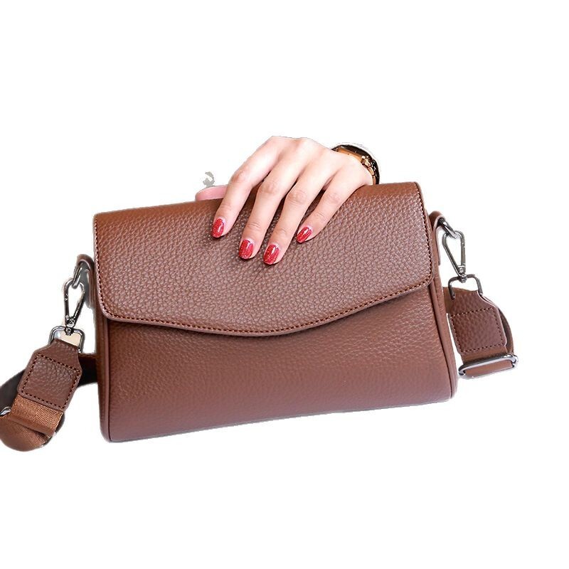2025 Spring/Summer New Women's Bag Simple Multi functional Shoulder Bag Underarm Bag Handheld Crossbody Bag Litchi Pattern Designer Solid Color C