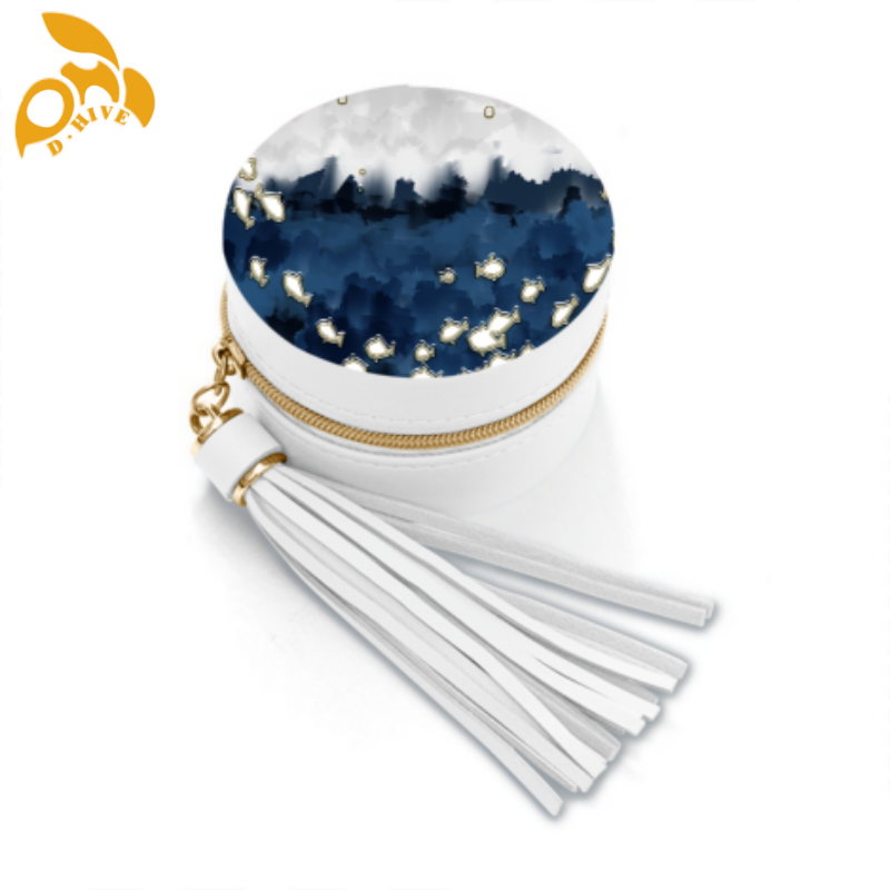 Free delivery. We offer free round portable white and black cosmetic cases custom-made by fashion designers in high-quality light beige