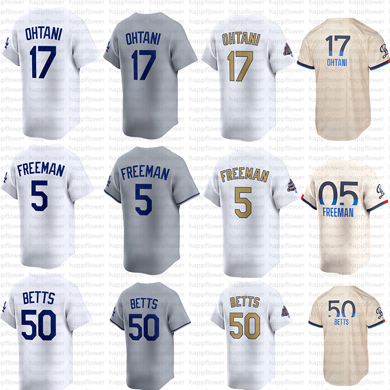 Custom Gold Jersey Shohei 17 Ohtani Mookie 50 Betts 18 Yamamoto Freddie 5 Freeman Max 13 Muncy City Connect Men Women Youth Baseball