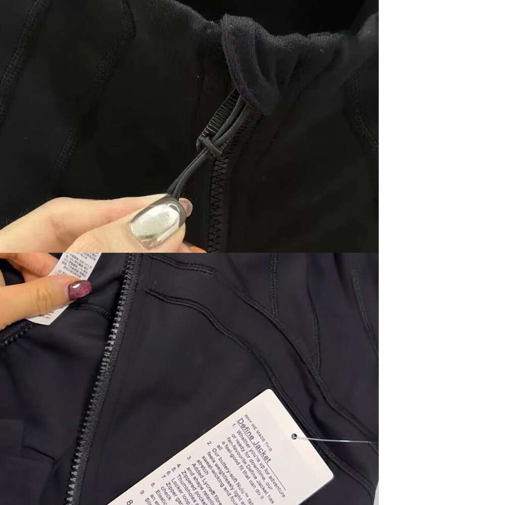 Define Yoga Definejackets Hip Length Line Decoration Long Sleeves Solid Color Slim fit Casual Jacket Align pant pants shorts Aligned Leggings Designer