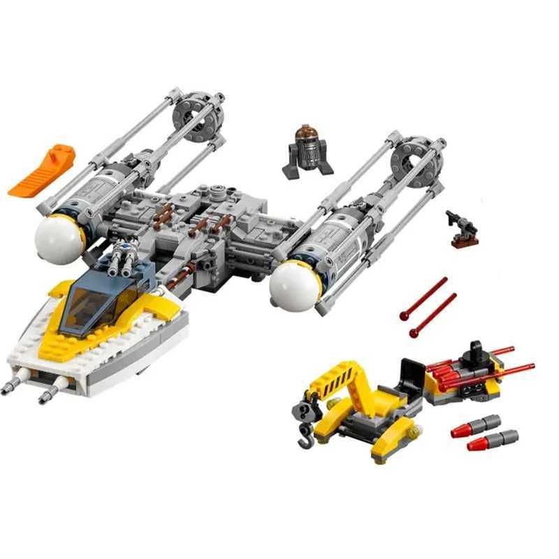 2026 new 691PCS Space War Y-wing Starfighter Model Building Blocks With 5 Figures Assemble Bricks Toys Adult Kids Gift Designer