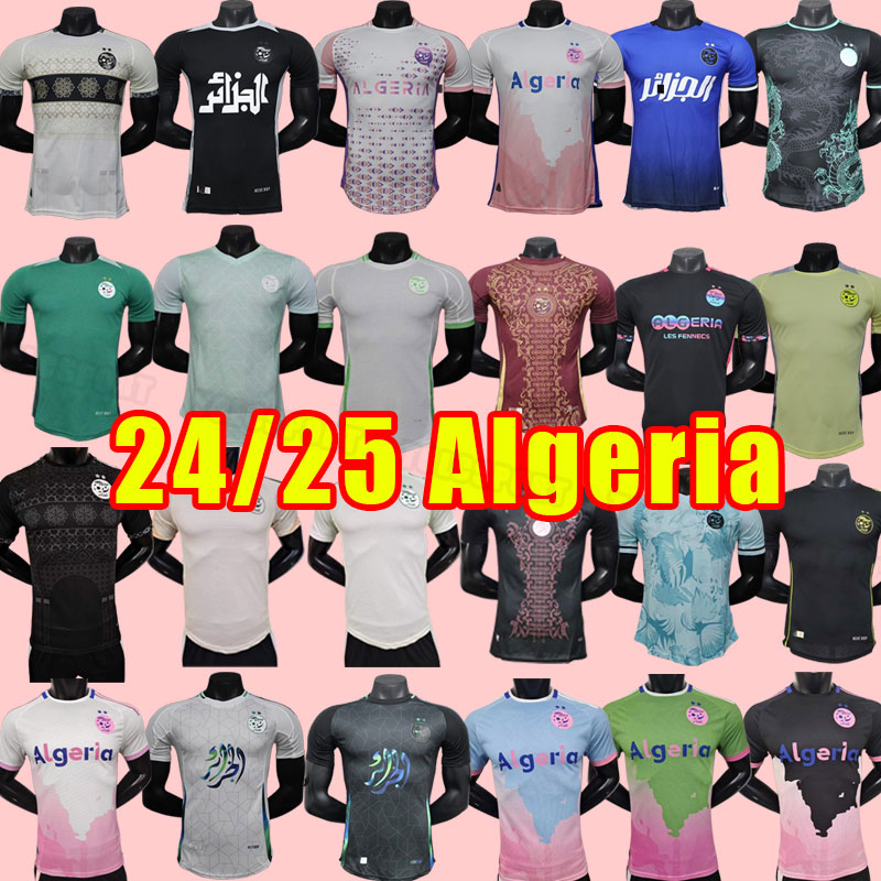 2024 2025 Soccer Jerseys Fans player version Algerie home white away green MAHREZ FEGHOULI BENNACER ATAL 24 25 Algeria football kits shirt maillot de