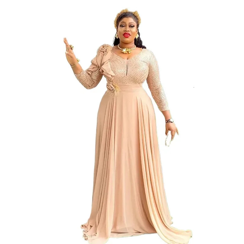 Elegant African Dresses for Women Africa Clothing Plus Size Turkey Wedding Party Long Dress Dashiki Ankara Outfits Robe 250520