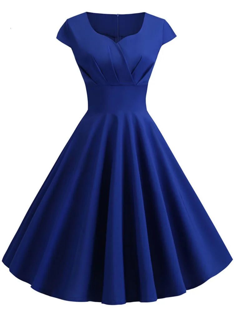 Pink Summer Dress Women V Neck Vintage Robe Elegant Retro pin up Party Office Midi Dresses 250519