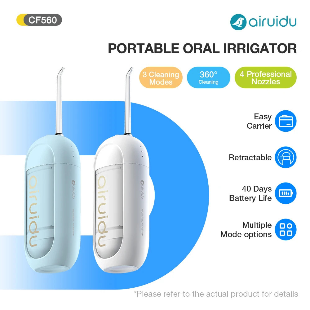 Oral Irrigator Dental Water Flosser Portable 3 Modes IPX7 Waterproof USB Rechargeable 40 Days Battery Life Teeth Cleaner 150ML 250519