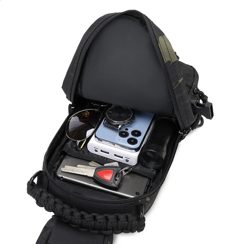 Mens Camping Chest Bag Tactical Sports Shoulder Outdoor Fanny Pack Hiking Climbing Cycling Fishing MOLLE System Sling Bags 250519 - view 5
