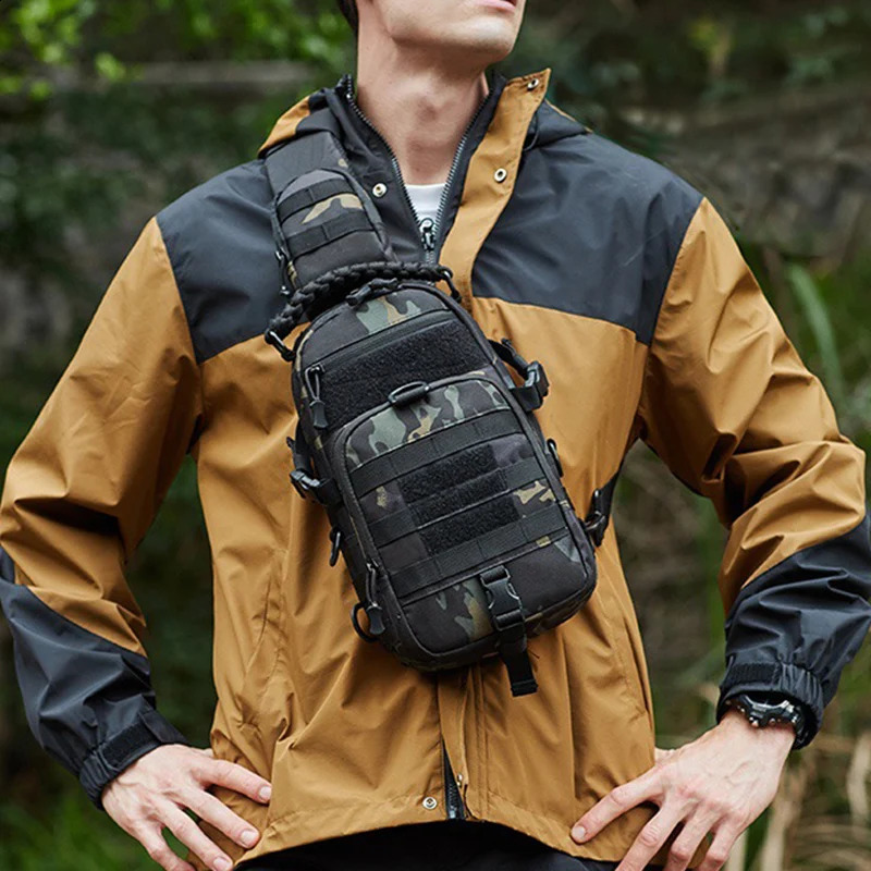 Mens Camping Chest Bag Tactical Sports Shoulder Outdoor Fanny Pack Hiking Climbing Cycling Fishing MOLLE System Sling Bags 250519 - view 3