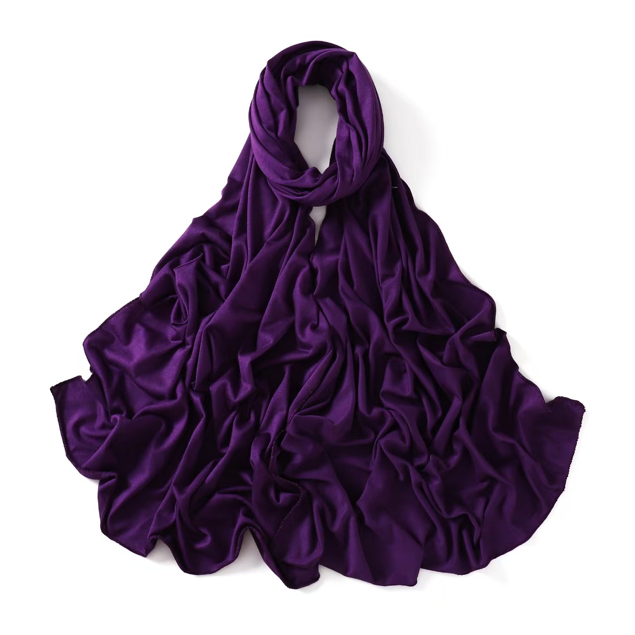 T767 solid color modal long scarf monochrome jersey veil mercerized cotton scarf headscarf