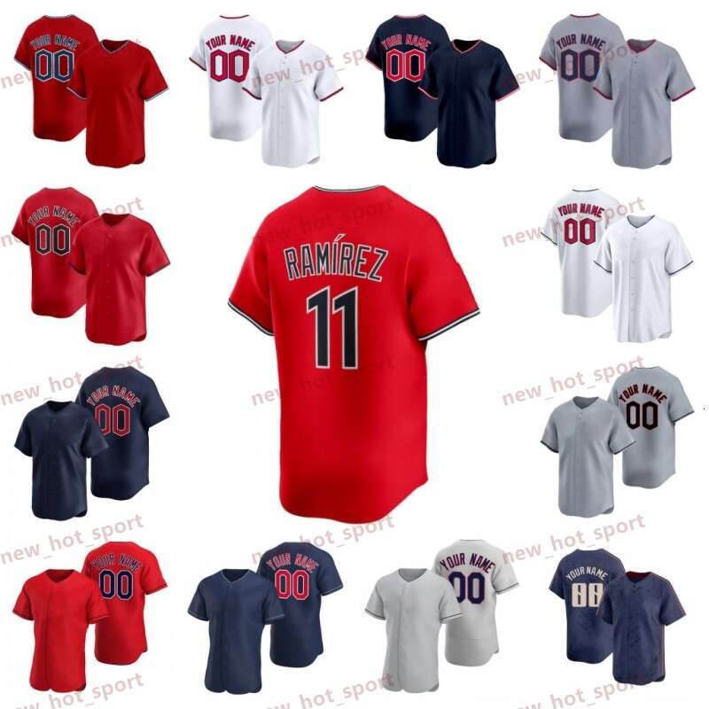 Jose Ramirez Custom Baseball Jersey Steven Kwan Shane Bieber Josh Naylor David Fry Andres Gimenez Bo Naylor Brayan Rocchio Gabriel Arias Austin Hedges