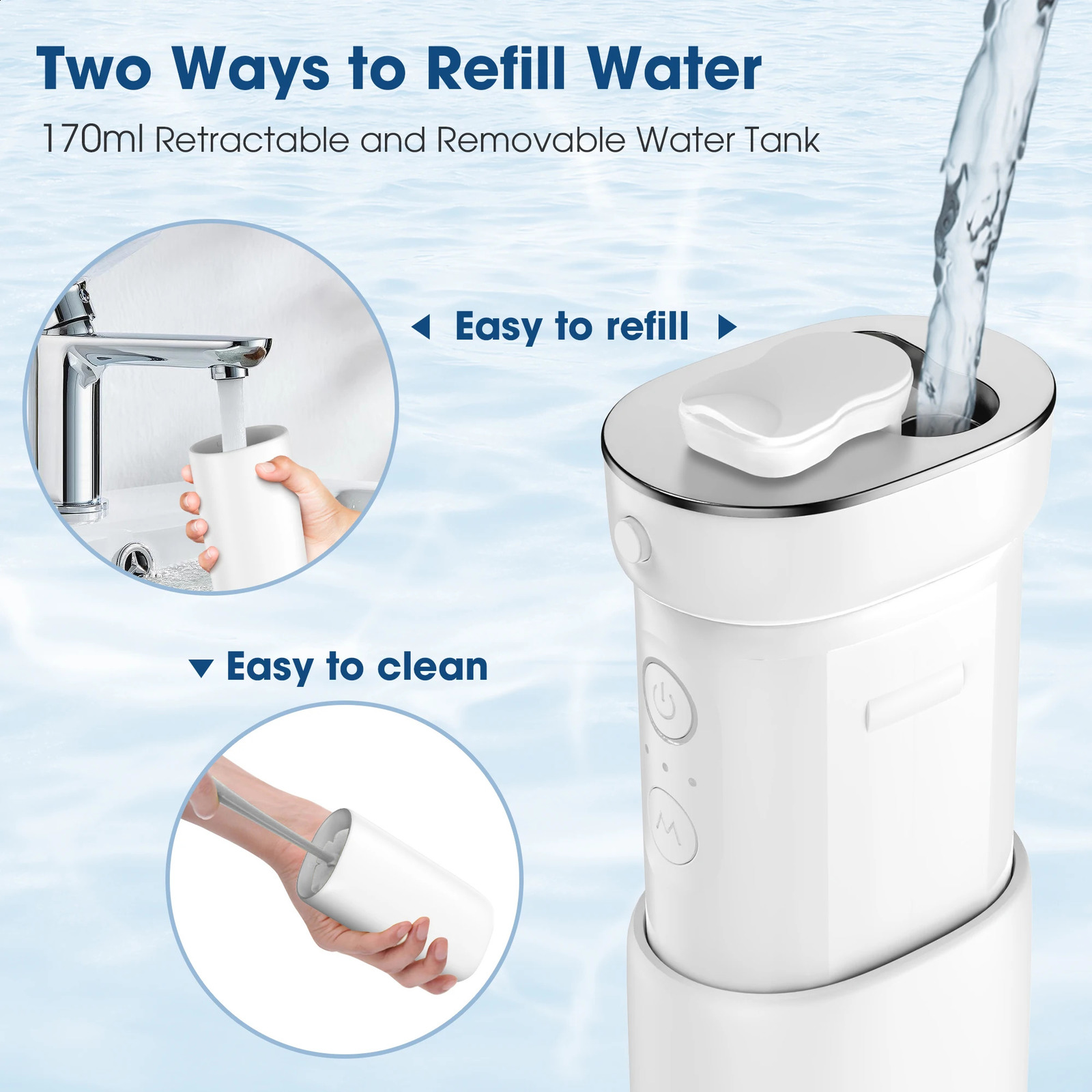 SEJOY Oral Irrigator Water Flosser Portable Dental Water Pick Waterproof Mouth Washing Machine Home-appliance 250520