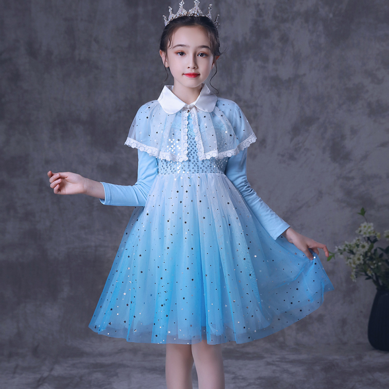 DISNEY designer baby clothes baby girl dress Elsa princess dress Girls' Skirts Birthday Party Group Children's Day Dress girl's net dre