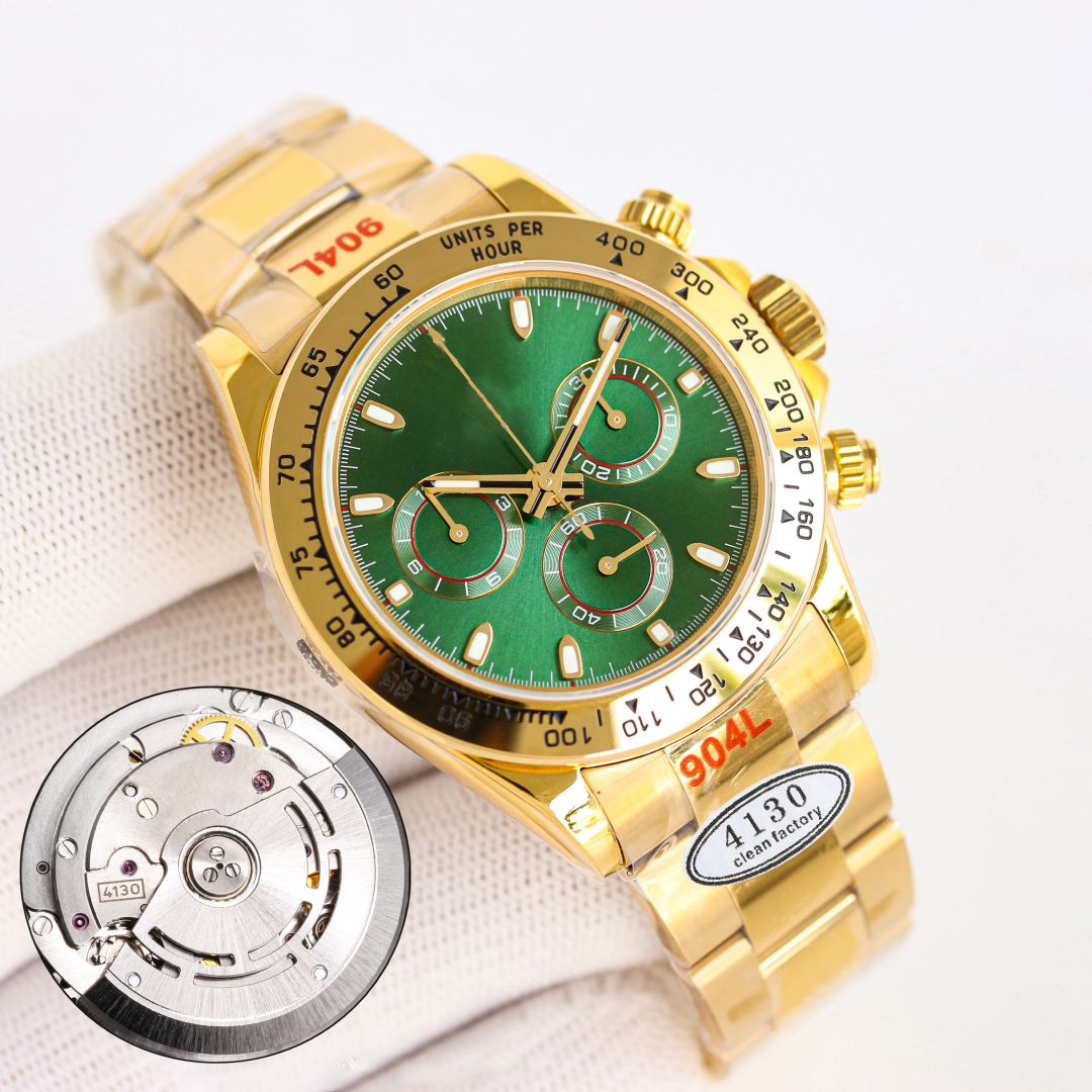 Super Clone Watches Designer 4130 Automatic Mechanical Movement Sapphire Crystal 40mm Men's Famous Brand Watch moissanite watch 49