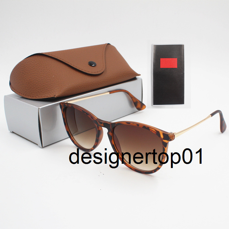 1 piece fashion sunglasses toswrdpar glasses sunglasses designer men's ladies brown case raybanlies black metal frame dark 50mm lens JM1Y