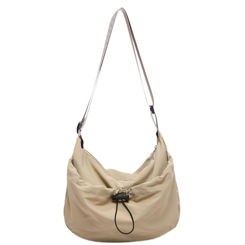 Free Delivery Designer Bag Leisure Drawstring Large Capacity Single Shoulder Crossbody 2025 Summer New Versatile Ins Fashionable Outdoor Tutoring Luxu