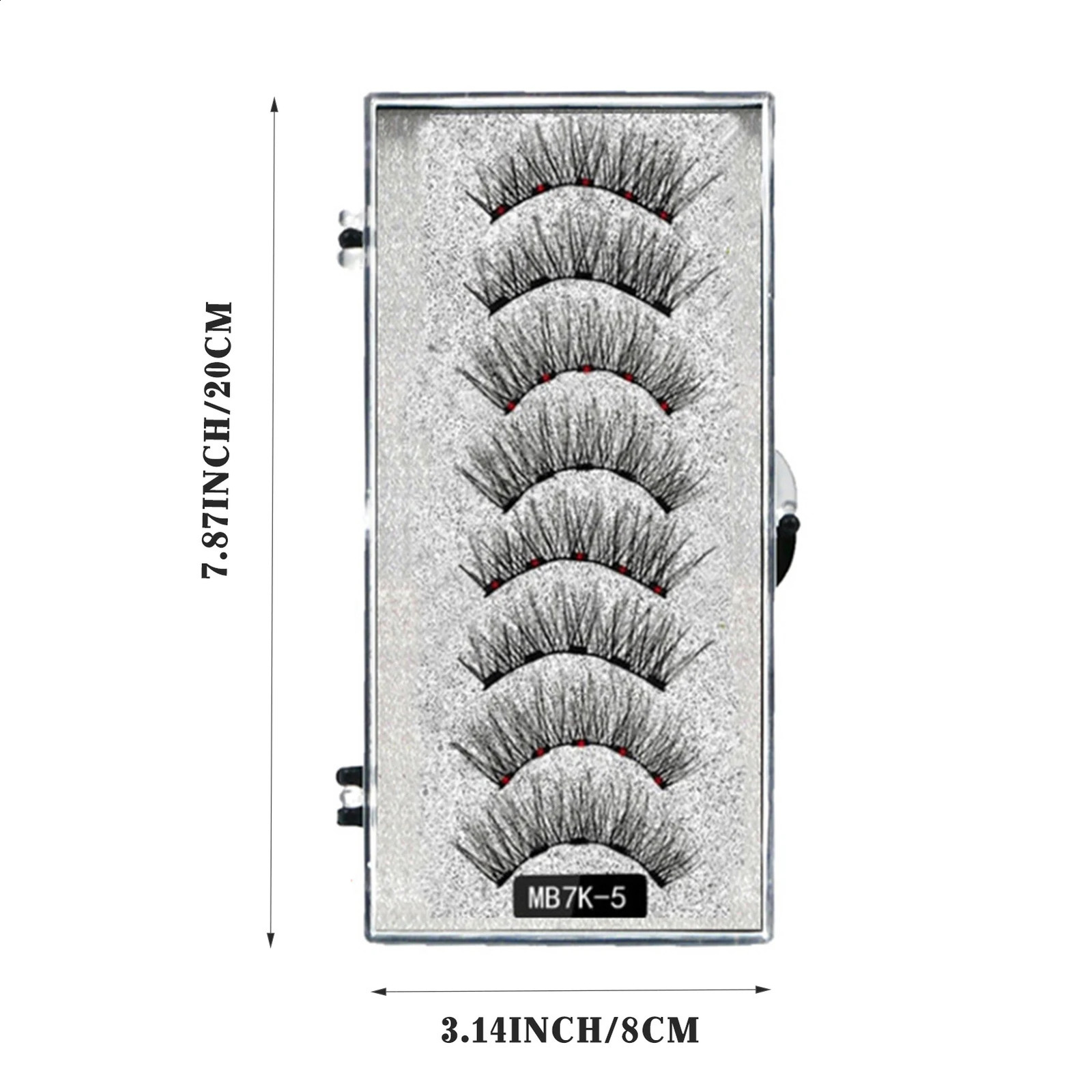 3D Natural Magnetic Eyelashes With 5 Magnetic Lashes extenstions Individual lash supplies Reusable Handmade False Eyelashes 250521