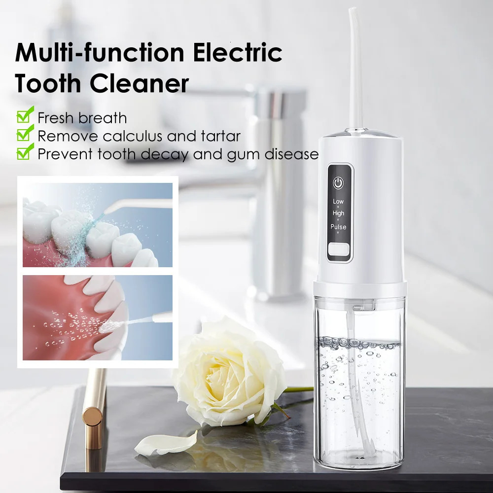 Portable Oral Irrigator Electric Tooth Cleaner Smart Dental Cordless Teeth TravelFriendly 230ML Tank 250519