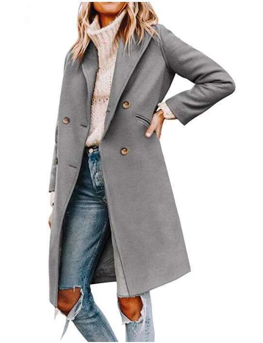 coats designer women 2025 new womens winter wool coat casual notch lapel singlebreasted fashion office lady trench peacoat jackets designer