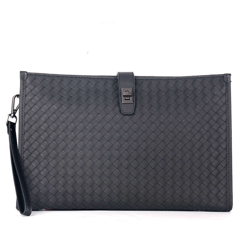 2025 Men's Oil Wax Leather Weaving Diagonal Cross Large Size Handbag iPad Single Shoulder Bag Trend