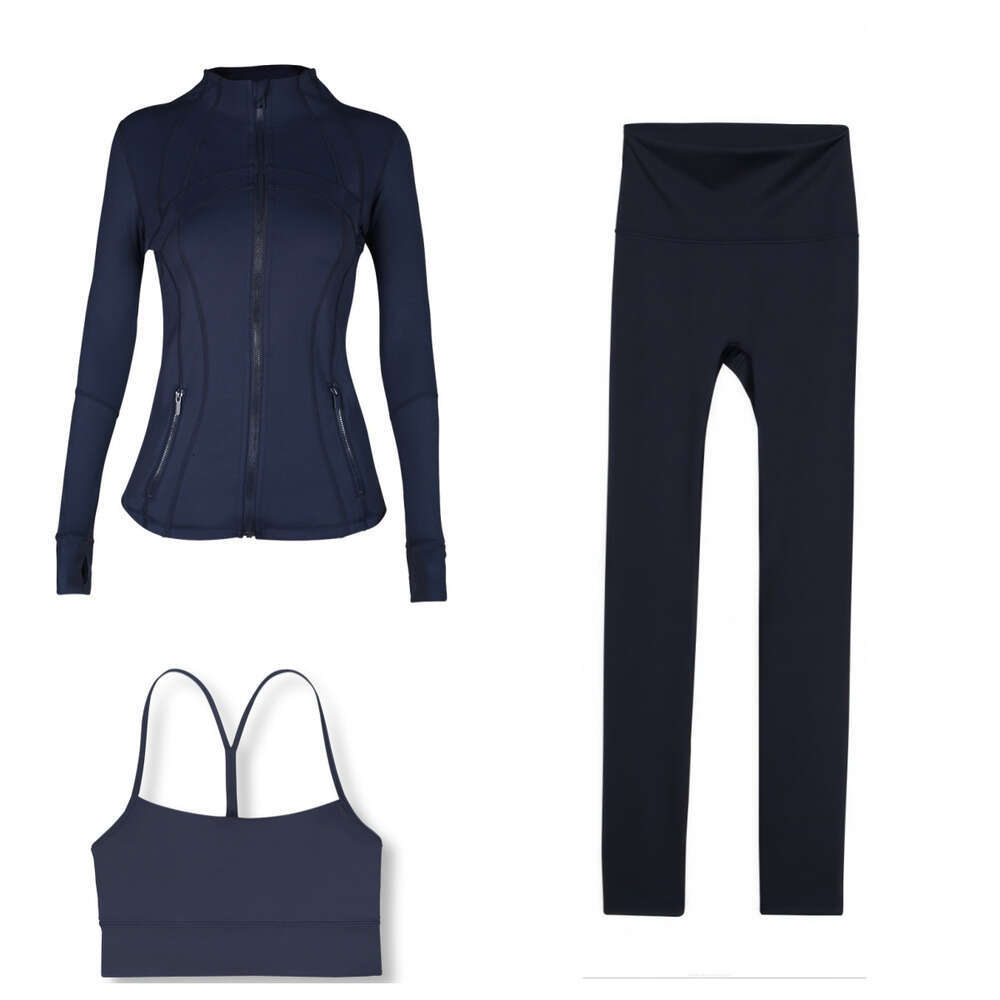 Workout set Women Yoga Sets Designer jackets bra leggings Fiess sets High Waist Sports Jackets Zip Up Coat Elastic Sportswear Outfits Pants Gym Suits