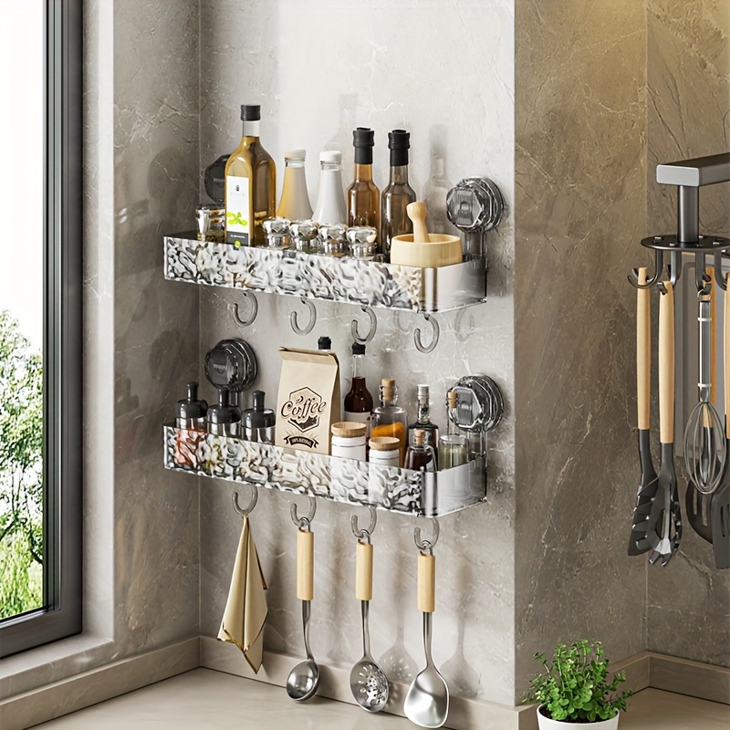 Water ripple suction cup shelf bathroom wall-mounted no-hole bathroom sink sink supplies storage shelf