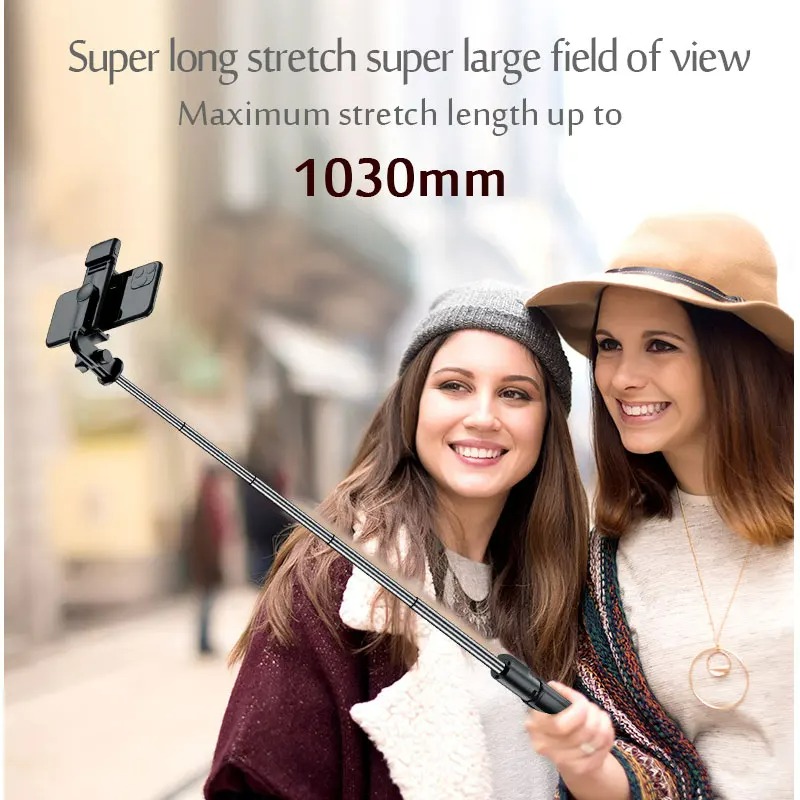 Portable Bluetooth Selfie Stick Retractable Multifunctional 103CM Phone HoldeTripod with Selfie Light Wireless Remote Shutter - view 3