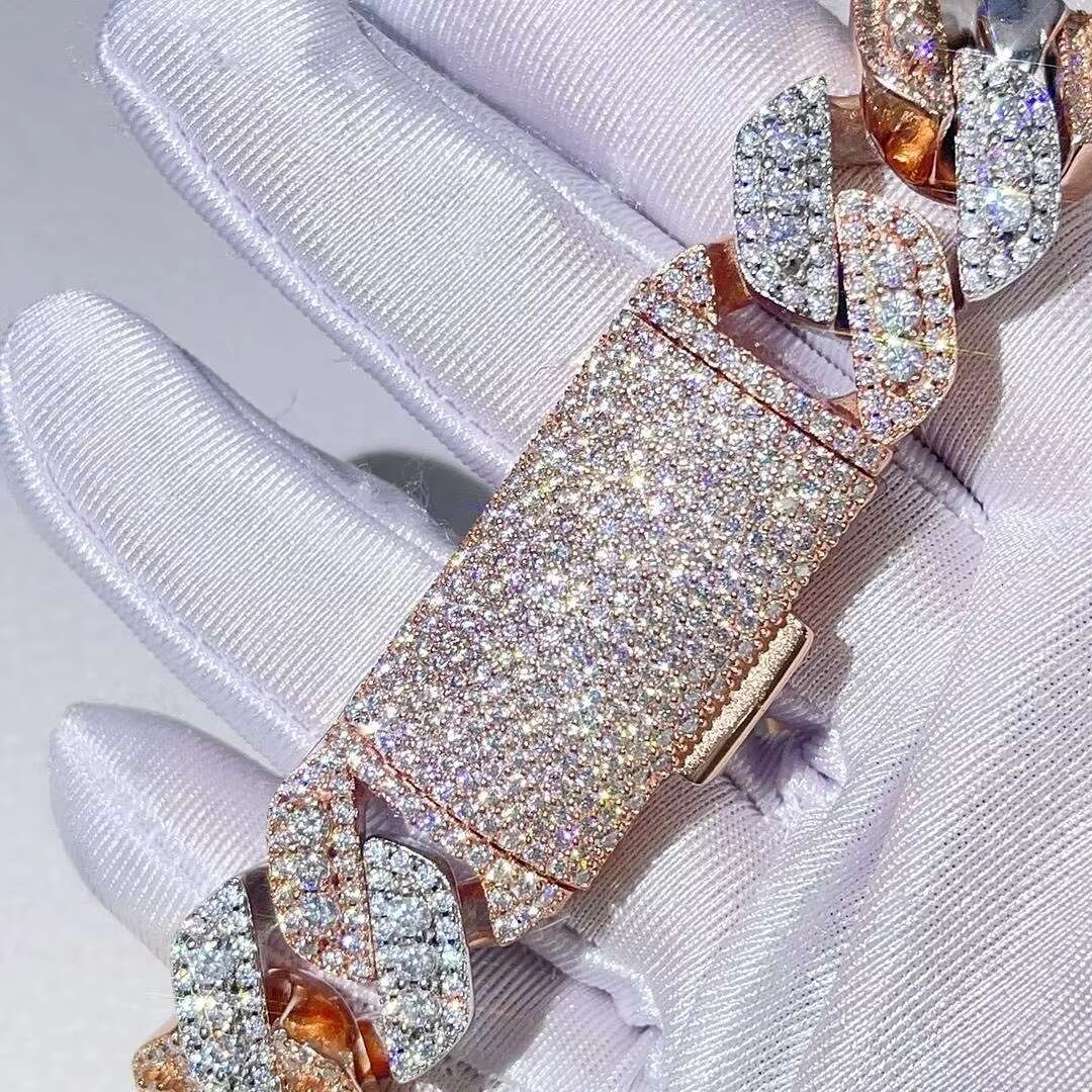 18mm Iced Diamond Cuban Link Bracelet for Men 925 Sterling Silver Hip Hop Moissanite Bracelet Gift Item